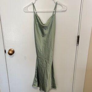 Elegant Green Slip Dress